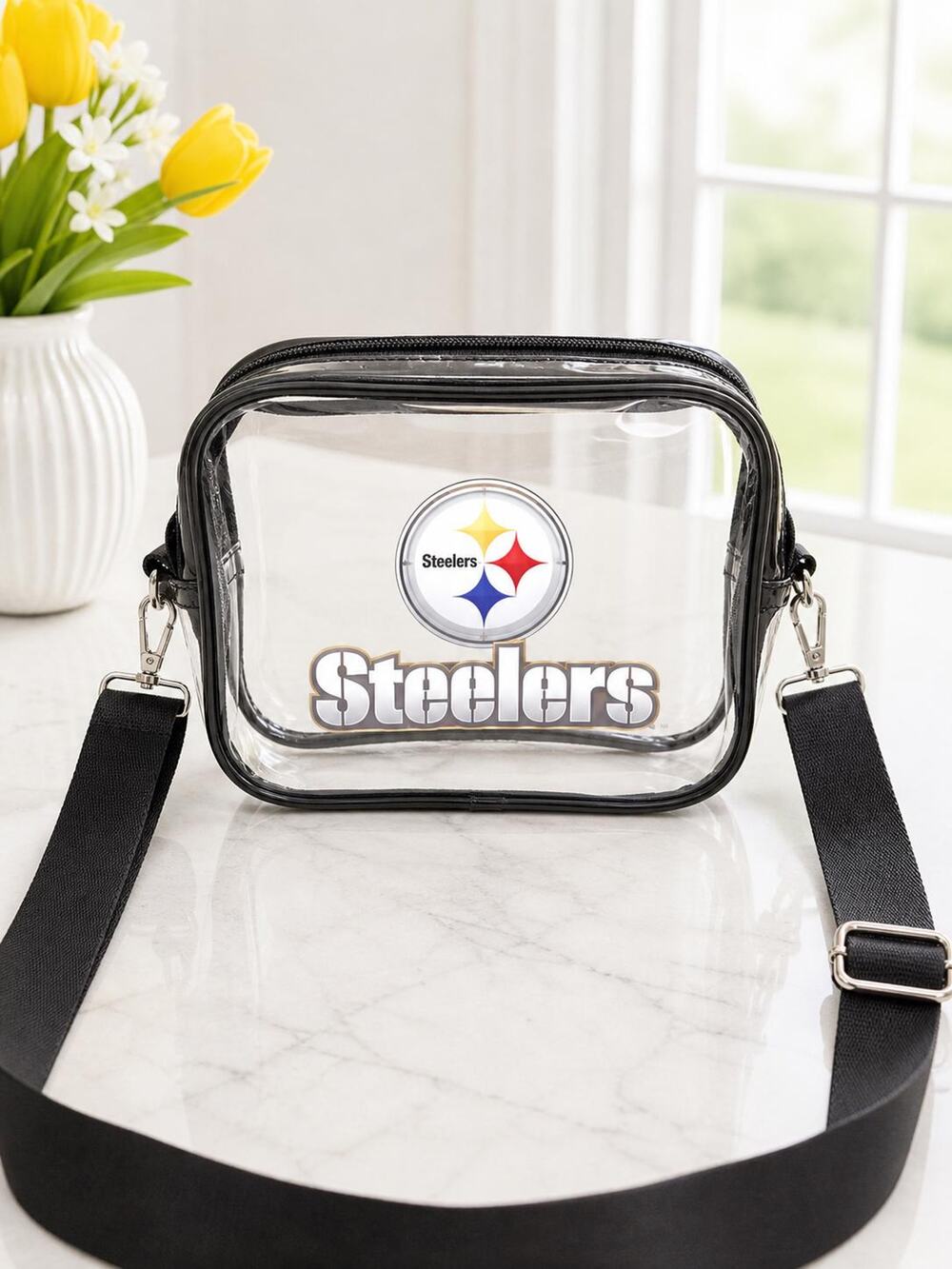 Pittsburgh Steelers Clear Crossbody Bag | Stadium Approved Purse